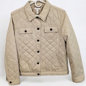 NWOT Charter Club Paisley Khaki  Jacket Size--Large